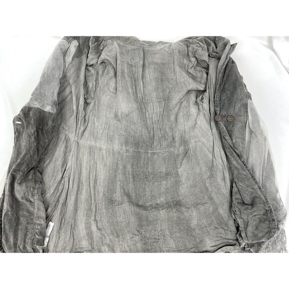 Victorian Trading Co Jacket Women L/XL Gray Lace Corduroy Button Closure - Picture 11 of 16